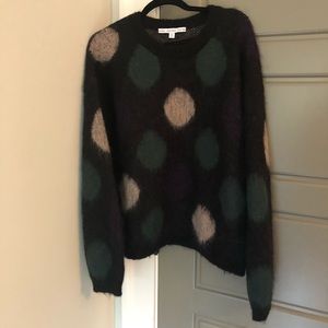 & Other Stories oversized polkadot fuzzy sweater
